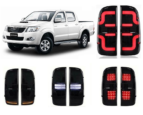 Lanterna Traseira Led Fumê Hilux 2009 2010 2011