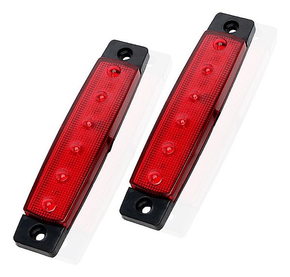 Luzes Led De Marcador Lateral Luzes De Caminhão Vermelho Par