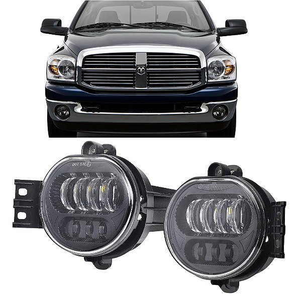Farol De Milha Dodge Ram Led 2006 2007 2008 2009