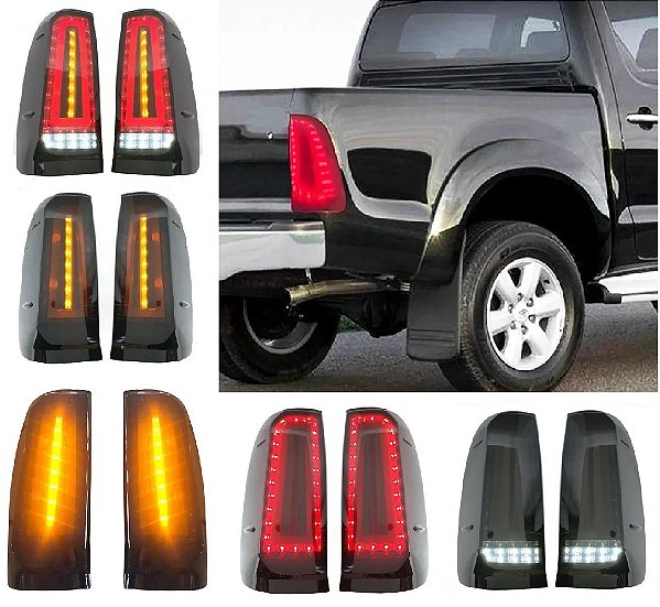 Lanterna Traseira Hilux Led 2013 Até 2015 Fumê