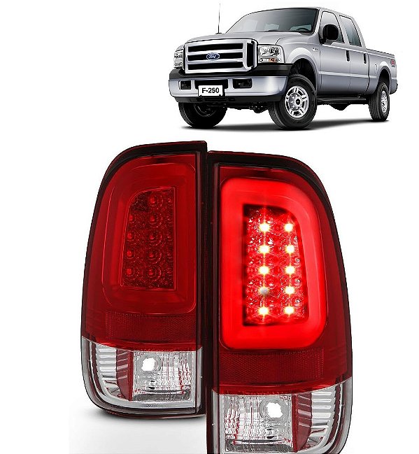 Lanterna Traseira Vermelha Led F250 1997 até 2012