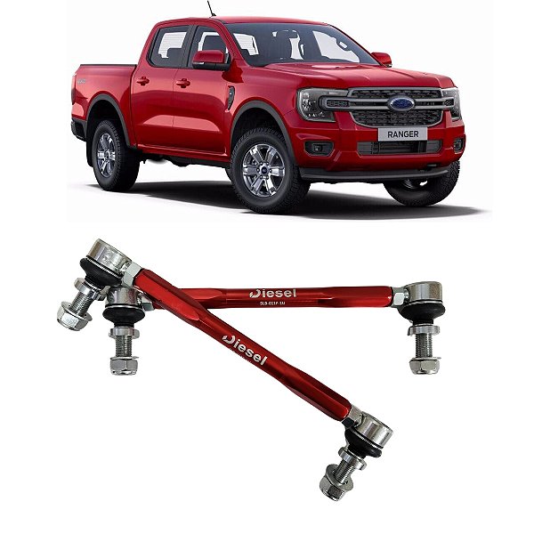 Par Bieleta Ranger 2024 Vermelho Com Regulagem Diesel Off Road