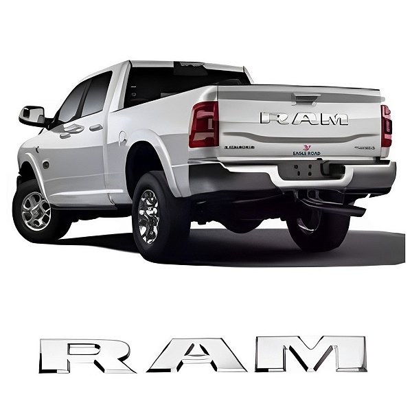 Emblema Tampa Traseira Dodge Ram 2500 1500 - Letras Grande