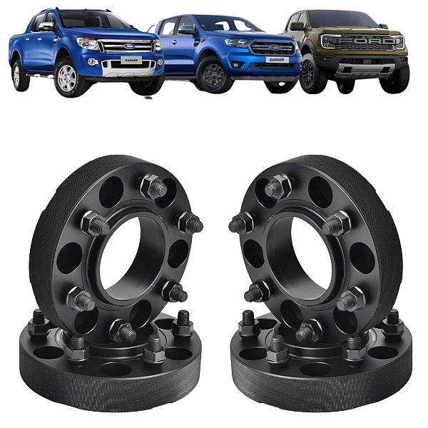 Jogo de Espaçadores de Roda 50mm Ford Ranger 2013 a 2024