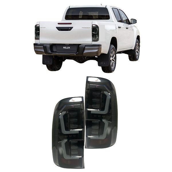 Lanterna Hilux Black Fumê/white 2016 A 2022