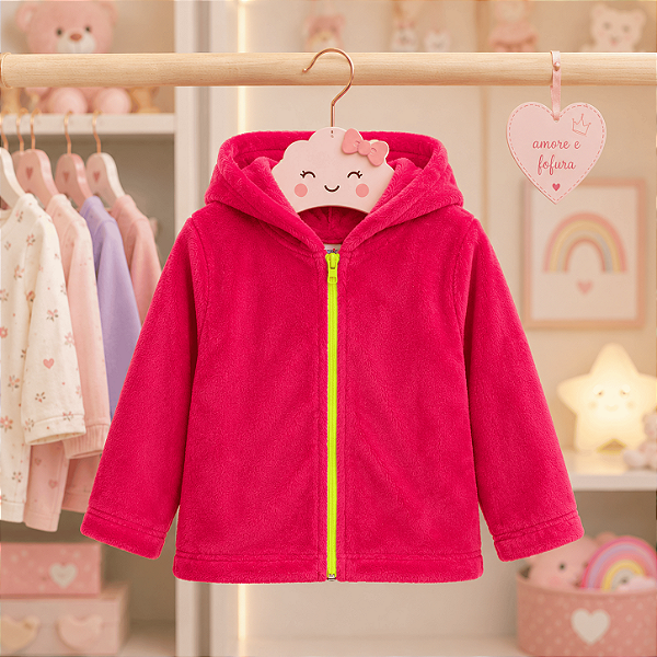 Jaqueta Fleece com Capuz