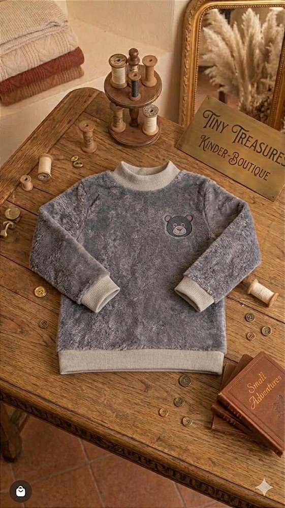 Blusa Fleece Chumbo Ursinho