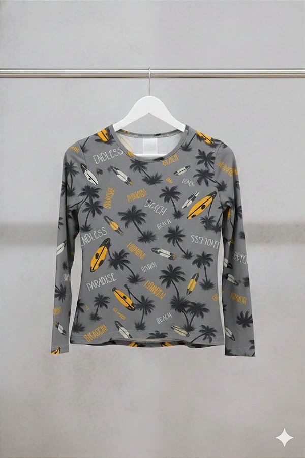 Blusa Infantil UV50+ Manga Longa