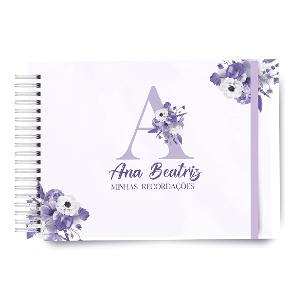 Livro do Bebê - Floral Roxo