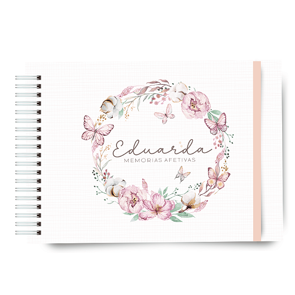 Livro do Bebê - Floral com Borboletas