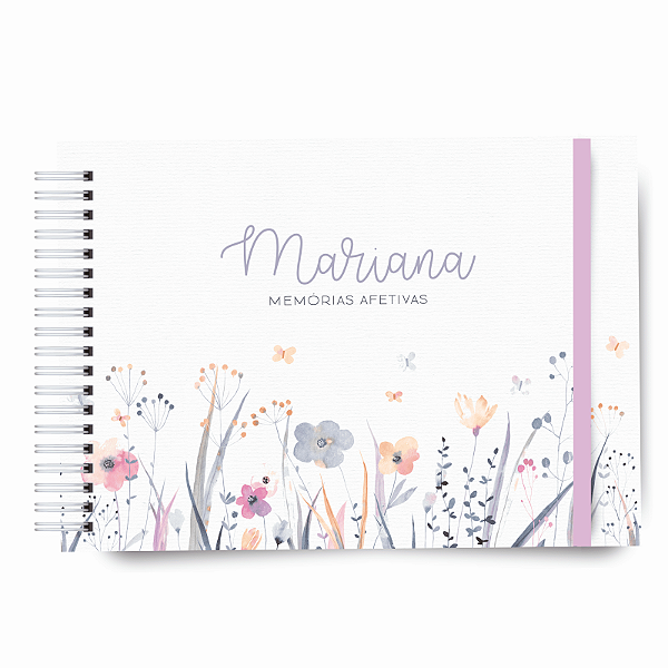 Livro do Bebê - Floral Delicado Lilás