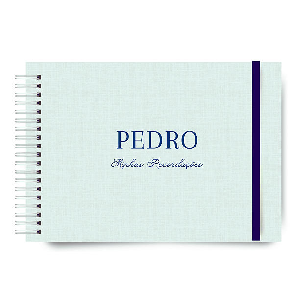 Livro do Bebê - Neutro Linho Azul Claro