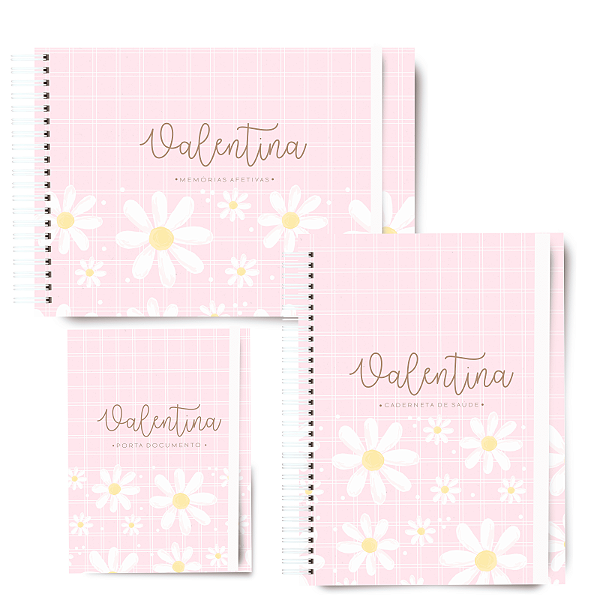 Kit Maternidade Afetiva - Margaridas Rosa