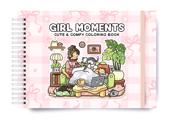 Livro de Colorir - Girls Moments - Xadrez Rosa