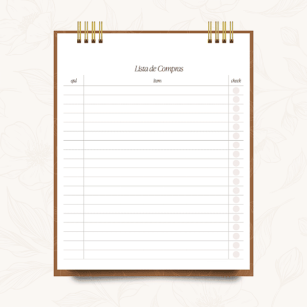 Lista de Compras - 10 x 15 - Mesmo tema