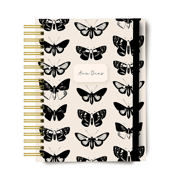 Planner 2026 - Borboletas Pretas - Personalizado