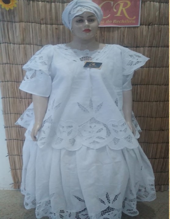 Baiana Branca rechilieu 6peças