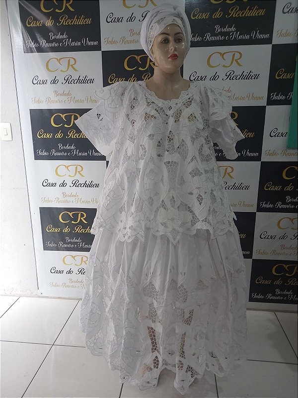 Baiana Branca rechilieu 6peças