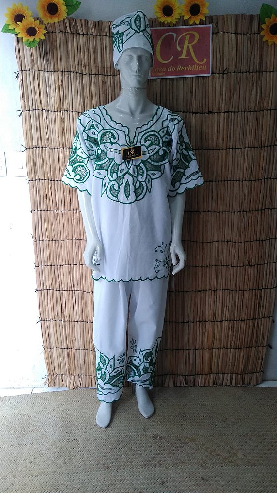 conjunto Masculino Rechilieu verde  3 peças