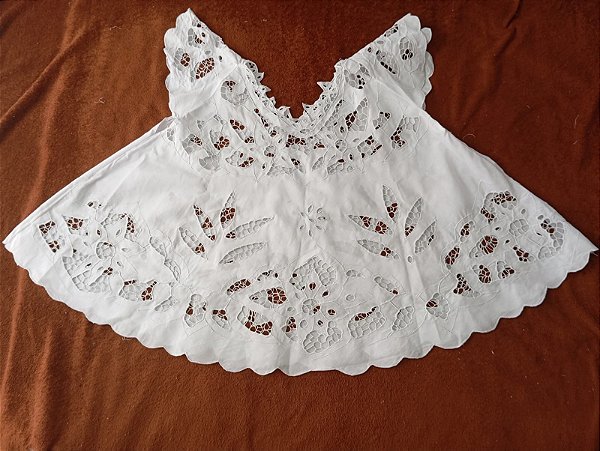 bata bordado branco peça unica