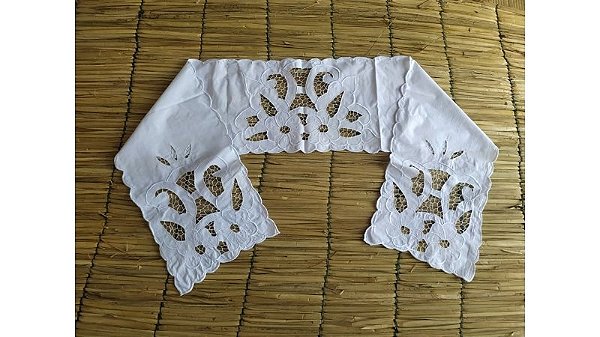 Pano de cabeça Bordado branco