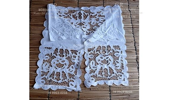 Pano de cabeça Bordado  branco