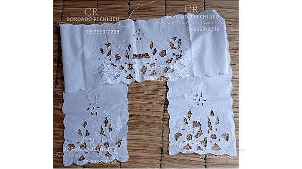 Pano de cabeça Bordado  branco