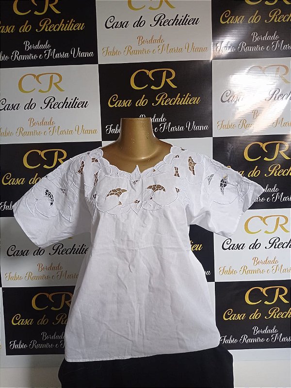 camisu bordado branco