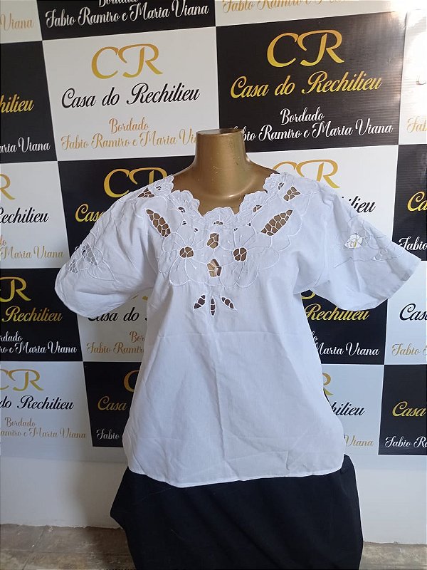 camisu bordado branco