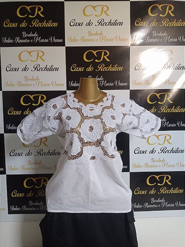 camisu bordado  branco