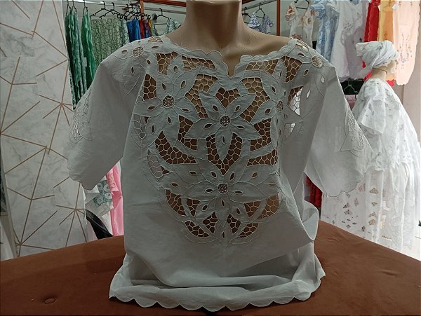 camisu bordado branco