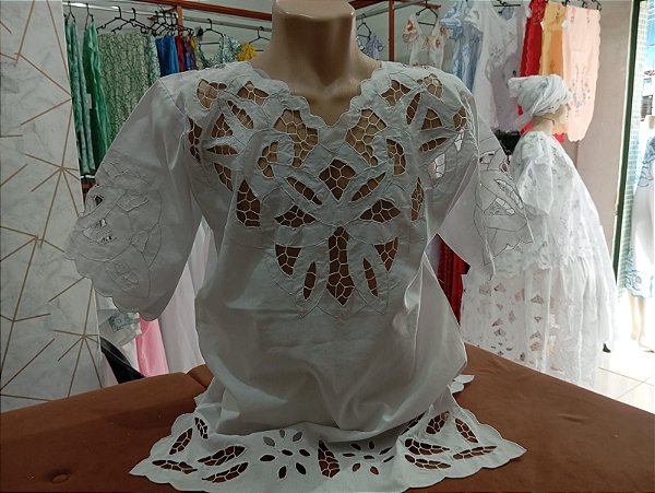 camisu bordado branco