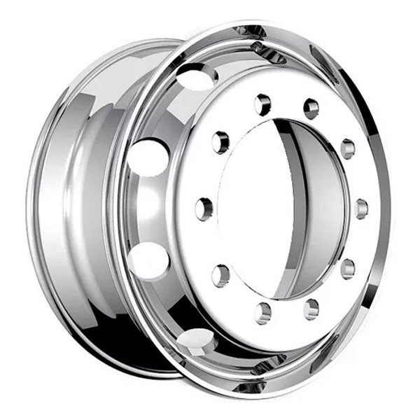 Roda de Aluminio 10 Furos 8.25 x 22.5 Polegadas Polida Um Lado