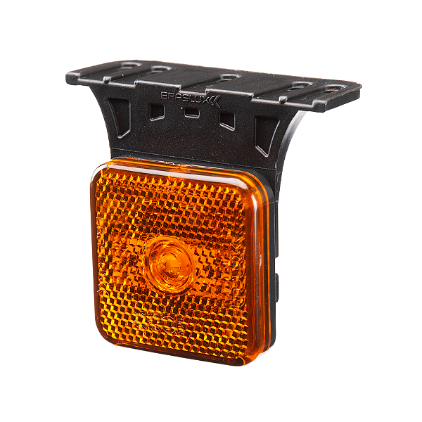 Lanterna Lateral Quadrada Âmbar Com Suporte Universal Bivolt - 8961.87.301