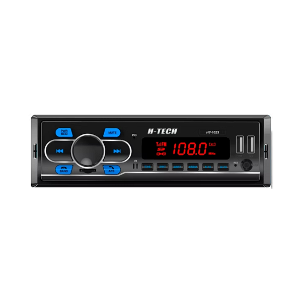 Rádio MP3 Bluetooth com 2 USB, SD, AUX e Controle 4x25W – HT-1023 – 8814