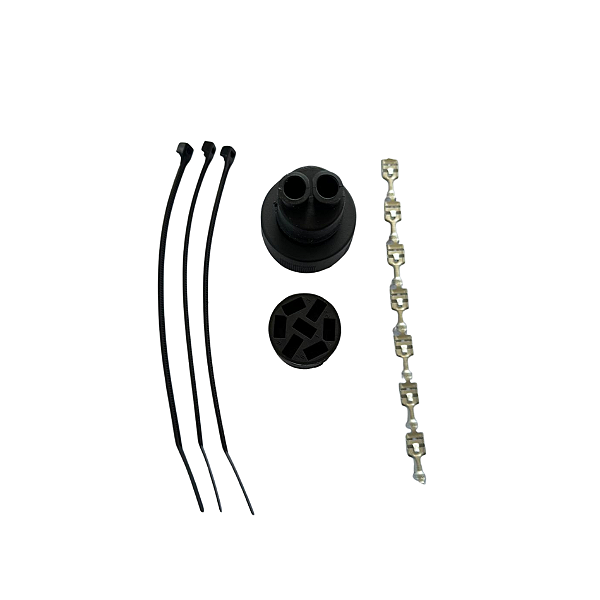 Conjunto Conector Macho 7 Vias para ABS Brex Preto Borracha 2 Furos – 0501000