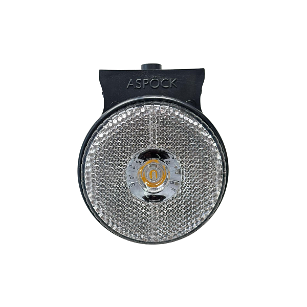 Lanterna Lateral Redonda Small LED 12/24V Cristal com Suporte – 1617500