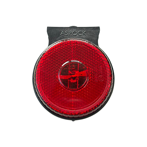 Lanterna Lateral Redonda Small LED 12/24V Vermelha com Suporte – 1617600