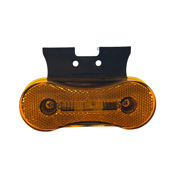 Lanterna Lateral Sidelight DL LED 24V Âmbar com Conector, Suporte e Base Preta – 2227700