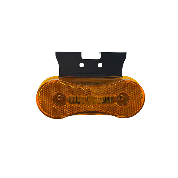 Lanterna Lateral Sidelight 24V Âmbar com Conector, Suporte e Base Cinza - 2235400