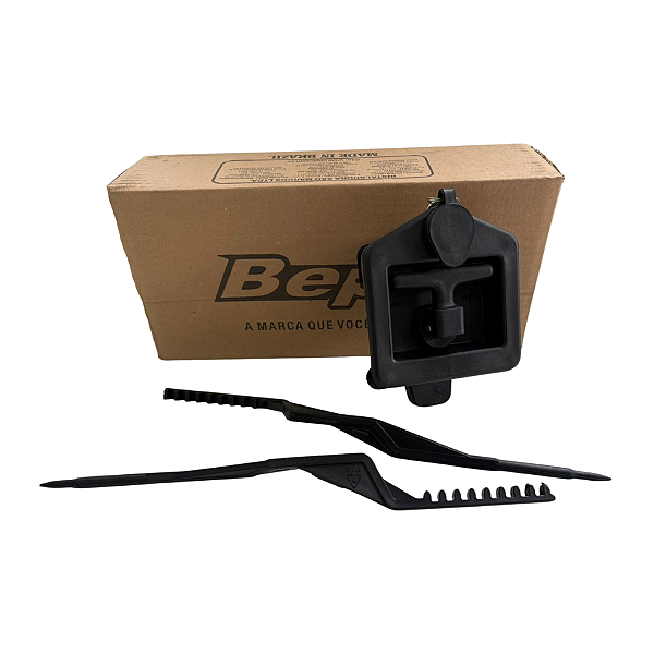 Kit Fechadura Box de Carga Plástico Preto 500x500x500mm Pequena – B082N