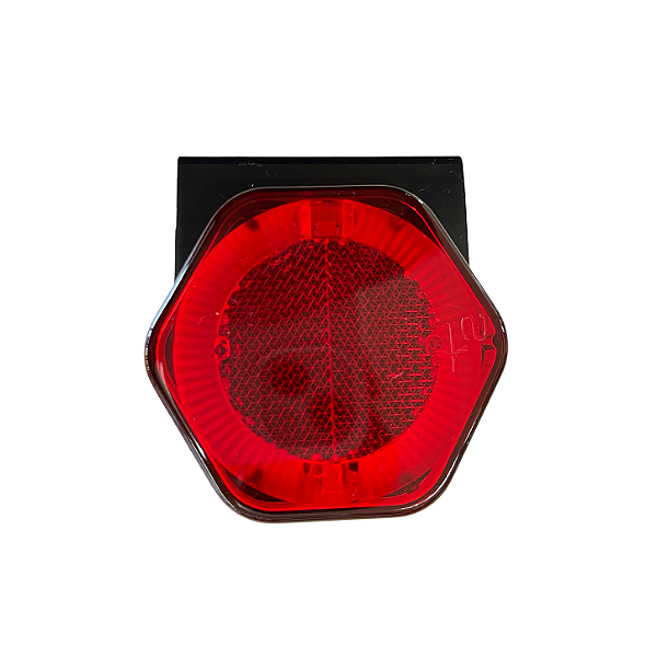 Lanterna Lateral Flex LED com Guia de Luz Bivolt Vermelha - 2055VM