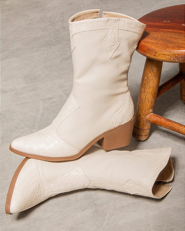 Bota Western croco