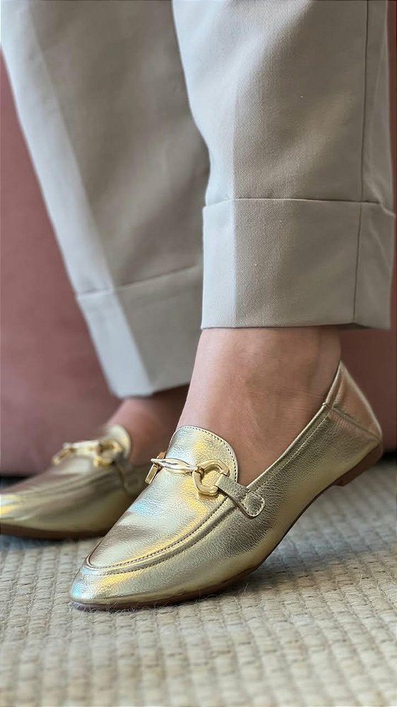 Mocassim redondo fivela