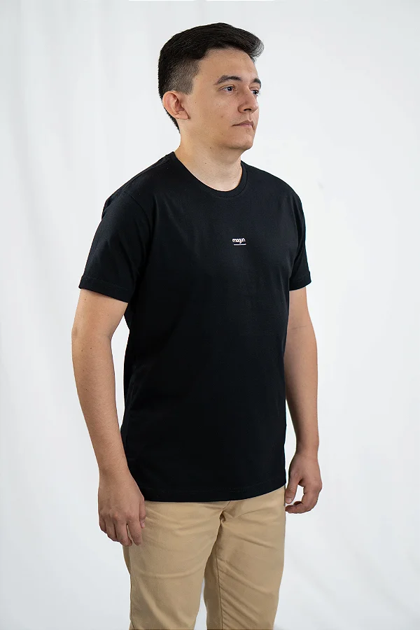 CAMISETA ALGODÃO LOGO MAGUN PRETA