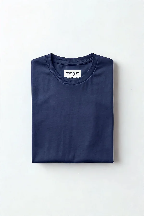 Camiseta Algodão Básica Toque Macio - Azul Marinho