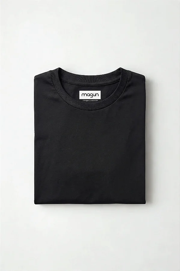 Camiseta Algodão Básica Toque Macio - Preta