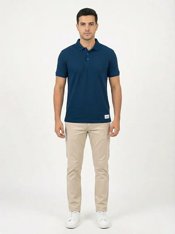 Camisa Polo Piquet Conforto Total Azul Marinho