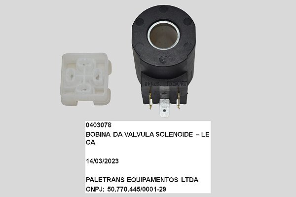 BOBINA DA VALVULA SOLENOIDE - LE CA