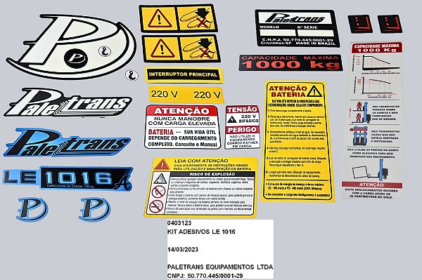 KIT  ADESIVOS LE 1016